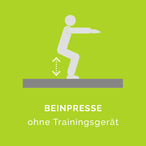 Beinpresse ohne Trainingsgerät