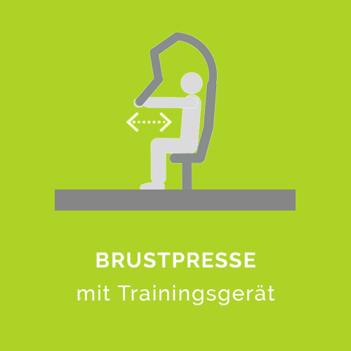 Brustpresse mit Trainingsgerät