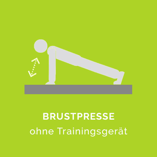 Brustpresse ohne Trainingsgerät