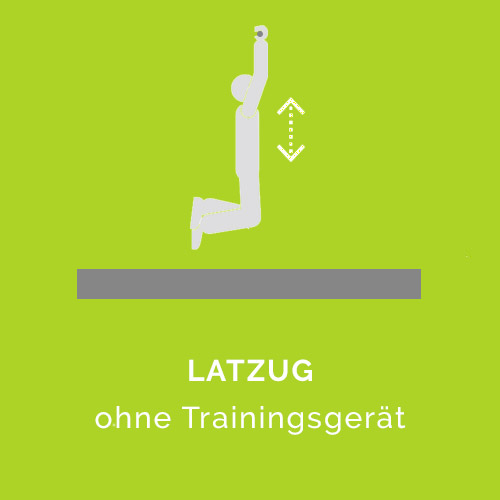 Latzug ohne Trainingsgerät